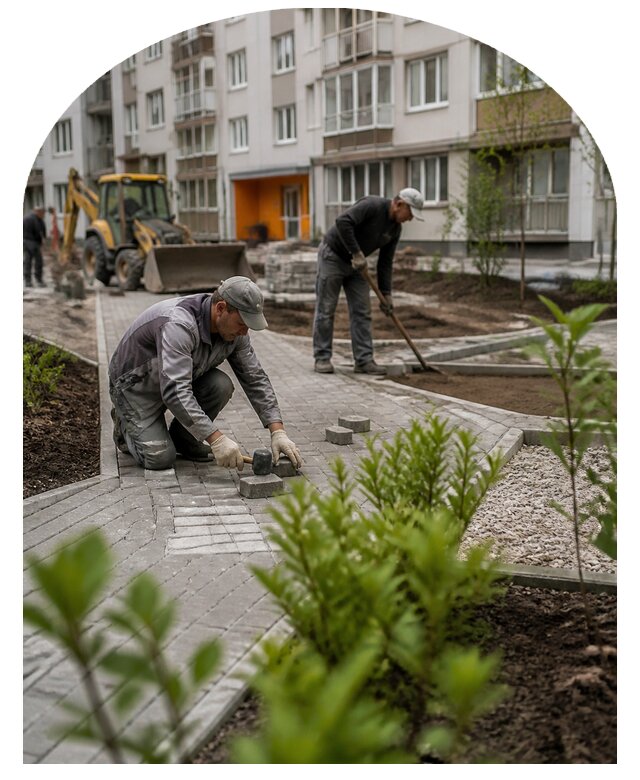 Благоустройство двора многоквартирного дома в Солнечногорске